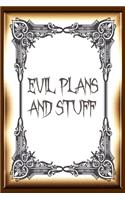 Evil Plans And Stuff Funny Office Notebook