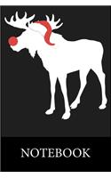 Reindeer Santa Christmas Notebook: Blank Lined Notebook, Composition Book for School Diary Writing Notes, Taking Notes, Recipes, Sketching, Writing, Organizing, Doodling, Christmas Ha