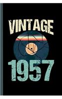 Vintage 1957: (6"x9") Lined notebook Journal to write in