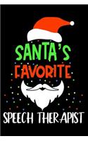 Santa's Favorite Speech Therapist: Christmas Notebook, Shopping List, Holiday Season Planner, Party Organizer, Address Book, Greeting Card Tracker For Speech Therapists
