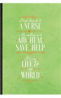 I Was Born to Be a Nurse My Calling Is to Aid Heal Save Help It Is My Life My World