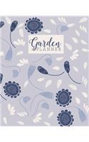 Garden Planner: Gardening Journal and Record Book - Flower, Fruit and Vegetable Gardeners Allotment Diary & Planner - Blue Folk Art Flowers