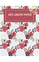 Hex graph paper: 1/4 inch Hexagons Graph Paper Notebooks 120 Pages Large Print 8.5" x 11"