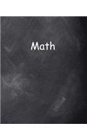 School Composition Book Math Chalkboard Style 130 Pages: (Notebook, Diary, Blank Book)(School Theme Composition Notebooks)