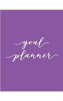 Goal Planner: 52 Week Undated Large Goal Tracker: 8.5x11 Muted Purple Cover