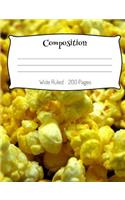 Buttered Popcorn Composition Book Wide Ruled