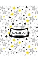 Notebook: Star notebook /dairy for funny stories Inspiring:110 Line&Blank design page(Size8.5x11)
