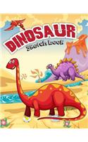Dinosaur Sketchbook: Paper Book for Sketching, Drawing, Journaling & Doodling (Sketchbooks), Perfect Large Size at 8.5 X 11, 120 Pages, ( Cute Dinosaur Cover )