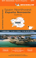 Michelin Spain: Northwest, Galicia Map 571