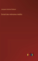 Extrait des mémoires inédits
