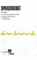 Sprachkunst Beitrage Zur Literaturwissenschaft Jahrgang XLI 2010 1. Halbband