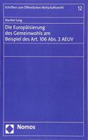 Die Europaisierung Des Gemeinwohls Am Beispiel Des Art. 106 Abs. 2 Aeuv