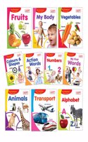My Preschool Board Books Set of 10 Books Learning Picture Book Alphabet, Numbers, Shapes And Color