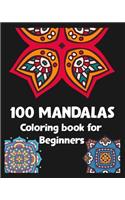 100 Mandalas Coloring book for Beginners
