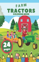 Farm Tractors Coloring Book And Animals