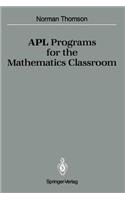 APL Programs for the Mathematics Classroom