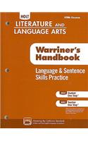 Holt Literature & Language Arts Warriner's Handbook: Language and Sentence Skills Practice Grade 11 Fifth Course