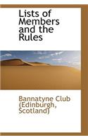 Lists of Members and the Rules