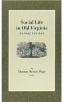 SOCIAL LIFE IN OLD VIRGINIA