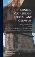 Technical Vocabulary, English and Germnan