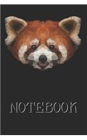 Low Poly Red Panda Bear Notebook