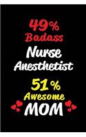 49% Badass Nurse Anesthetist 51 % Awesome Mom