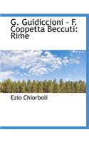 G. Guidiccioni - F. Coppetta Beccuti: Rime