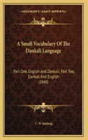 A Small Vocabulary Of The Dankali Language