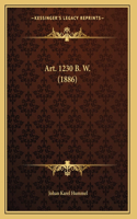 Art. 1230 B. W. (1886)