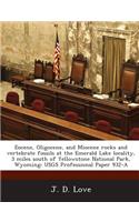 Eocene, Oligocene, and Miocene Rocks and Vertebrate Fossils at the Emerald Lake Locality, 3 Miles South of Yellowstone National Park, Wyoming: Usgs Professional Paper 932-A