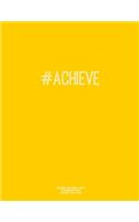 Notebook for Cornell Notes, 120 Numbered Pages, #ACHIEVE, Gold Cover: For Taking Cornell Notes, Personal Index, 8.5"x11", Hashtag Series, Genius Edition