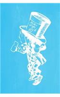 Alice in Wonderland Pastel Chalkboard Journal - Mad Hatter (Light Blue)