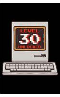 Level 30 Unlocked For Gamer 30th Birthday