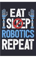 Eat Sleep Robotics Repeat: Robotics Engineer Lined Notebook, Journal, Organizer, Diary, Composition Notebook, Gifts for Engineers and Engineering Students