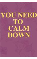 You Need to Calm Down Notebook: Taylor Swift Composition Journal, College Ruled Blank Lined Designer Notebook Journal