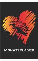 Monatsplaner: Monatsplaner, Termin-Kalender - Geschenk-Idee für Adler Fans - A5 - 120 Seiten