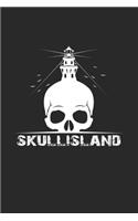Skull Island: 6x9 Lighthouse - grid - squared paper - notebook - notes