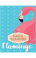 Daily Planner: Undated With Money In And Money Out ( Size 8.5 X 11 ) Design With Beautiful Flamingo Bird Stand