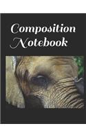 Composition Notebook: Elephant Eye Themed Composition Notebook 100 Pages College Ruled 8.5 X 11