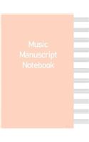 Music Manuscript Notebook: 12 Stave Blank Sheet Music Journal Book