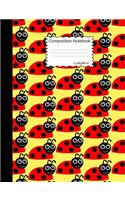 Ladybird Composition Notebook: Cute Cartoon Animal Graph Paper Book for Girls, Boys and Teens, for Students and Teachers, for School and Work, Journaling and Writing Notes