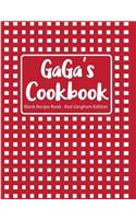 Gaga's Cookbook Blank Recipe Book Red Gingham Edition