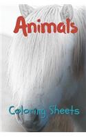 Animals Coloring Sheets: 30 Animals Drawings, Coloring Sheets Adults Relaxation, Coloring Book for Kids, for Girls, Volume 9
