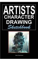 Artists character drawing sketchbook: Blank sketchbook for fantasy drawing 120 pages 6"x 9"