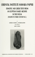 The Oriental Institute Hawara Papyri