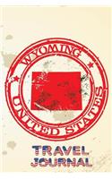 Wyoming United States Travel Journal: Blank Lined Vacation Holiday Notebook