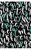 Bullet Journal Notebook Sparkly Letters Pattern 3