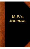 M.P.'s Journal: (Notebook, Diary, Blank Book)(Law Enforcement Journals Notebooks Diaries)