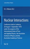 Nuclear Interactions