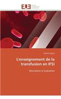 L'Enseignement de la Transfusion En Ifsi